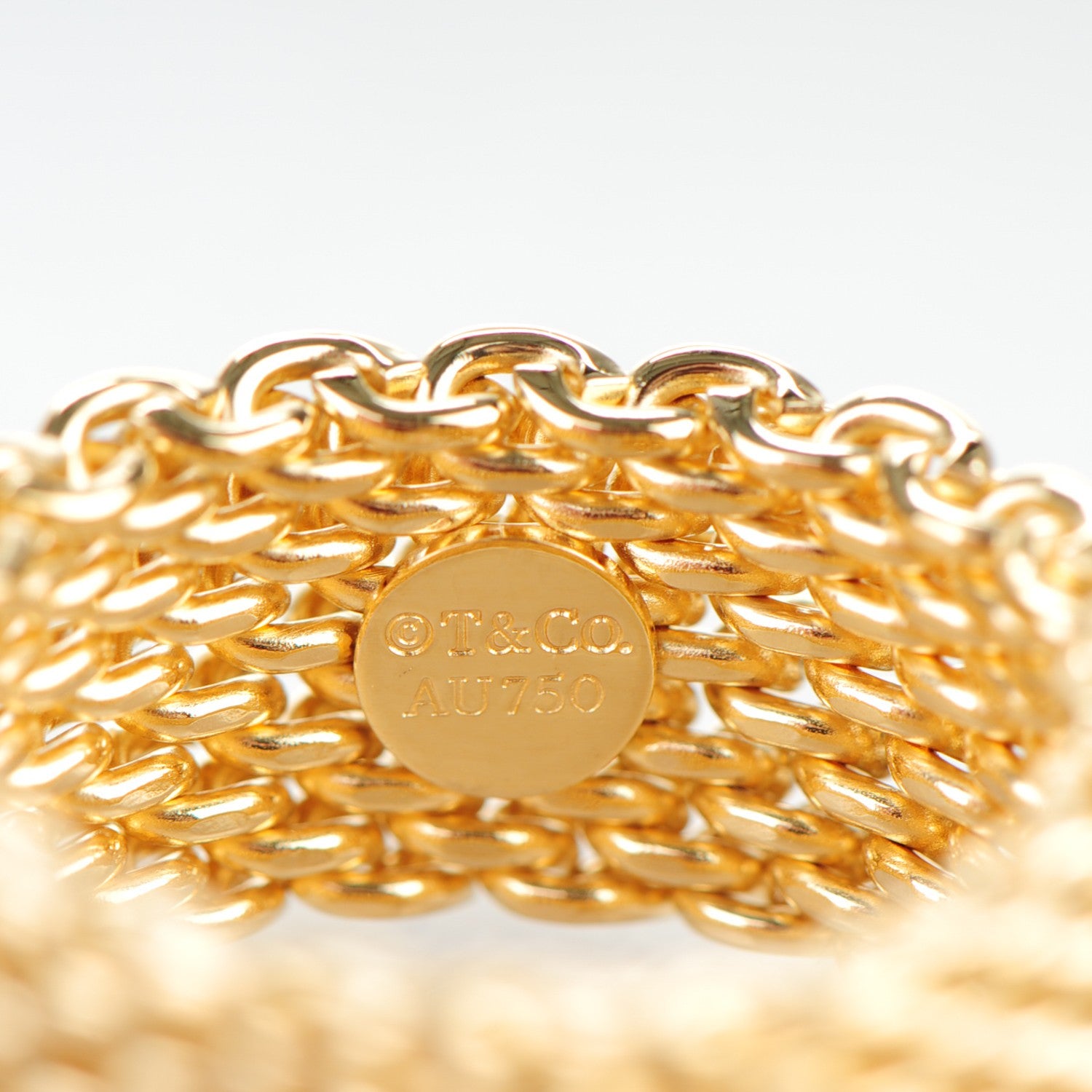 Tiffany 18K Yellow Gold Wide Somerset Ring 6 4 of 5
