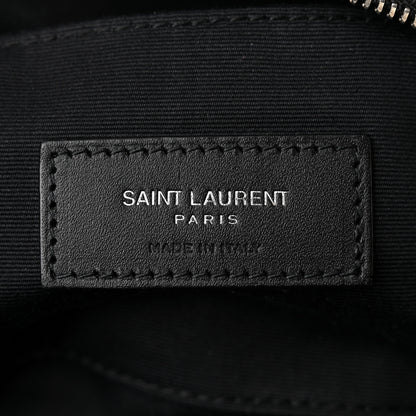 Saint Laurent Nubuck Crocodile Embossed Classic Belt Bag Black 6 of 10