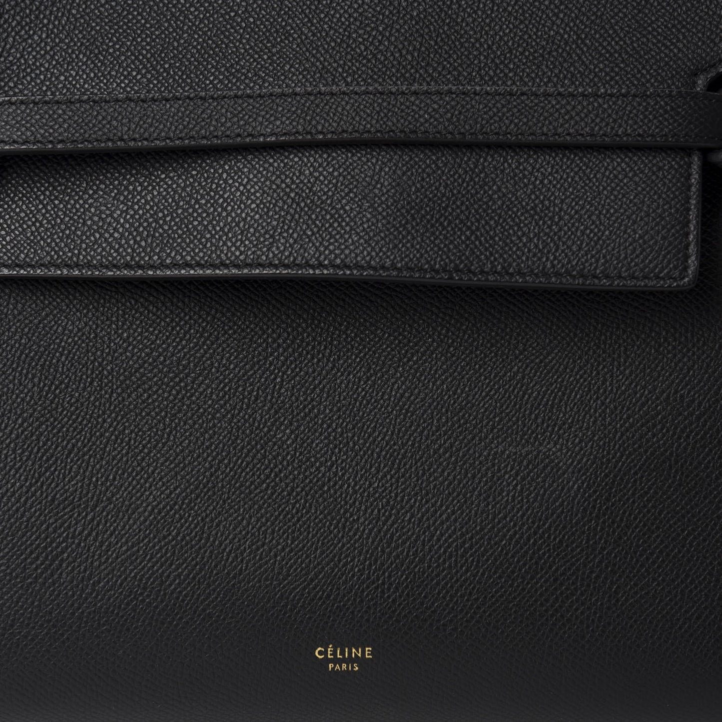 Grained Calfskin Mini Belt Bag Black
