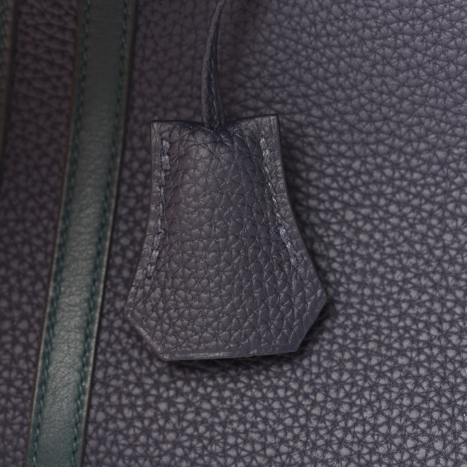 Hermes Togo Swift Officier Birkin 25 Bleu Nuit Vert Cypress 30 of 35