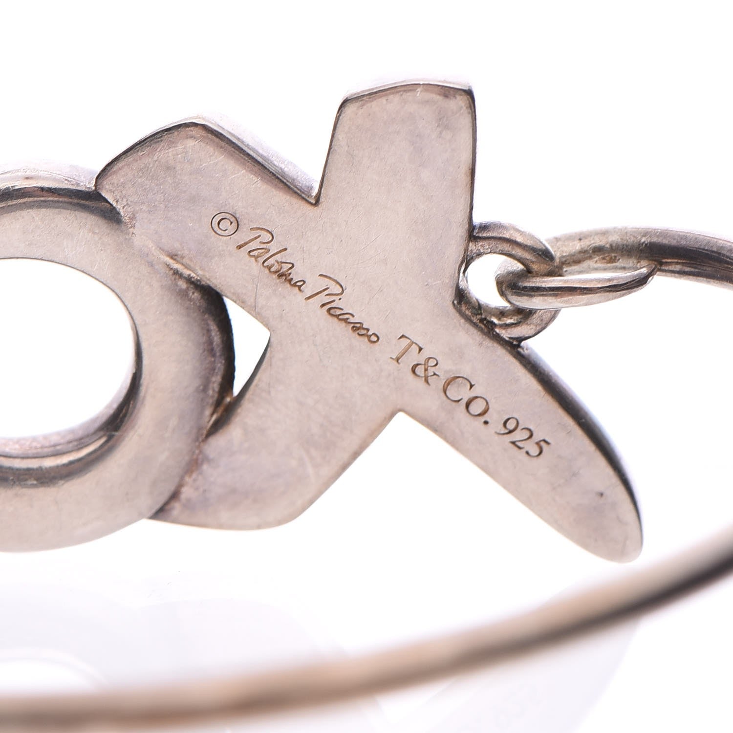 Tiffany Sterling Silver Paloma Picasso Love & Kisses Bangle Bracelet 4 of 7