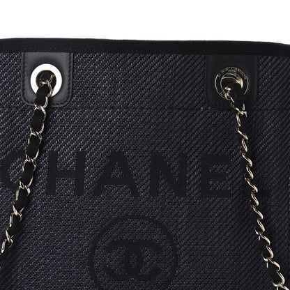 Chanel Canvas Mini Deauville Tote Black 10 of 11