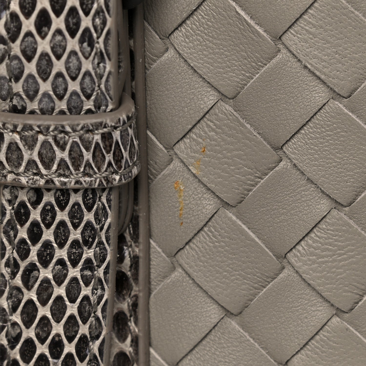 Bottega Veneta Nappa Intrecciato Snakeskin Small Flow Wave Tote Mink 15 of 18