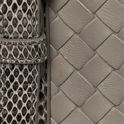 Bottega Veneta Nappa Intrecciato Snakeskin Small Flow Wave Tote Mink 15 of 18