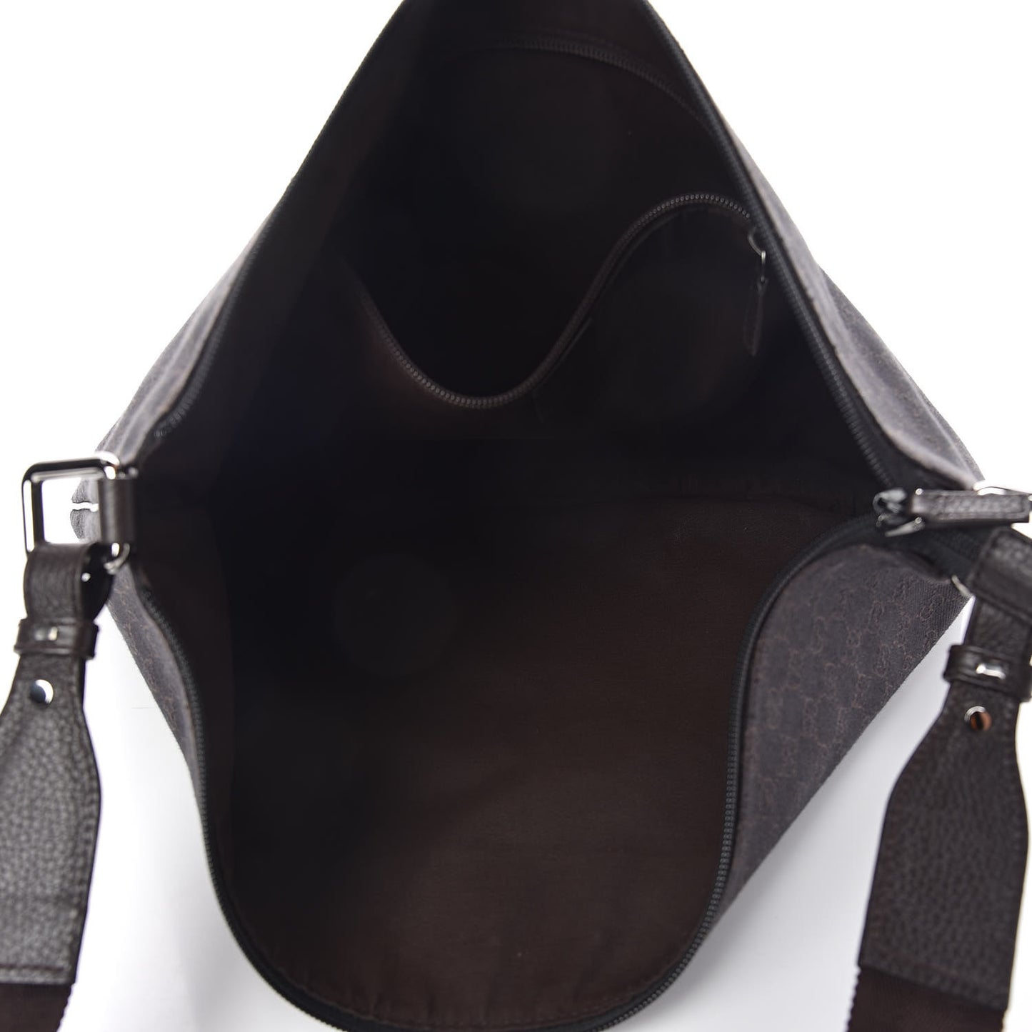 Denim Monogram Messenger Bag Dark Brown