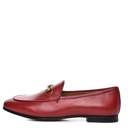 Gucci Calfskin Womens Jordaan Loafers 37 Hibiscus Red 1 of 13