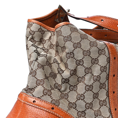 Gucci Monogram Horsebit Large Glam Shoulder Bag Brown 13 of 14