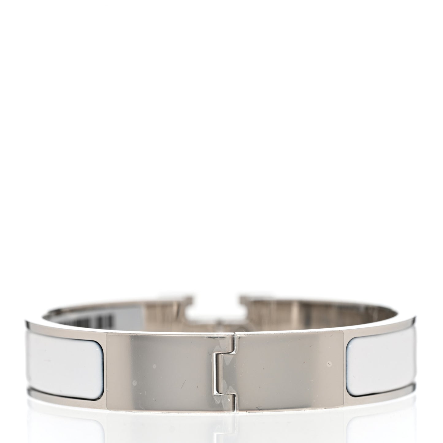 Enamel Narrow Clic Clac H Bracelet PM White