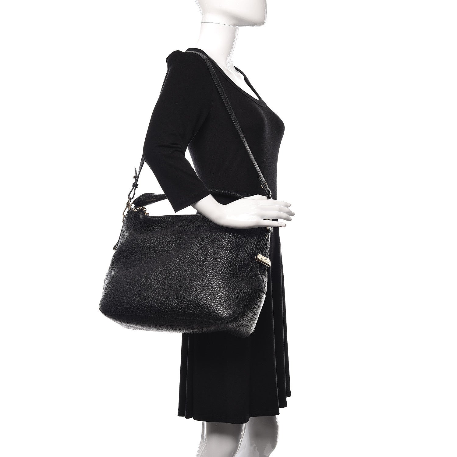 Burberry Heritage Grain Small Ledbury Hobo Black 2 of 12