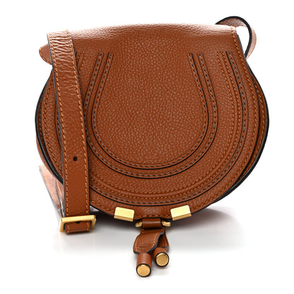 Chloe Grained Calfskin Small Marcie Saddle Bag Tan 1 of 10