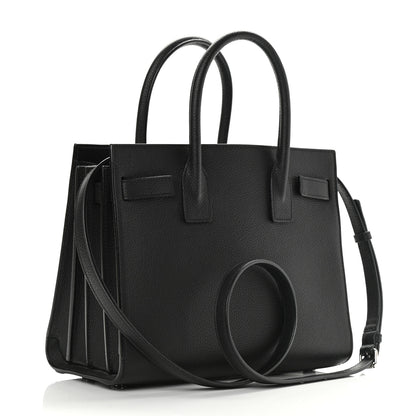Saint Laurent Grained Calfskin Baby Sac De Jour Black 3 of 9