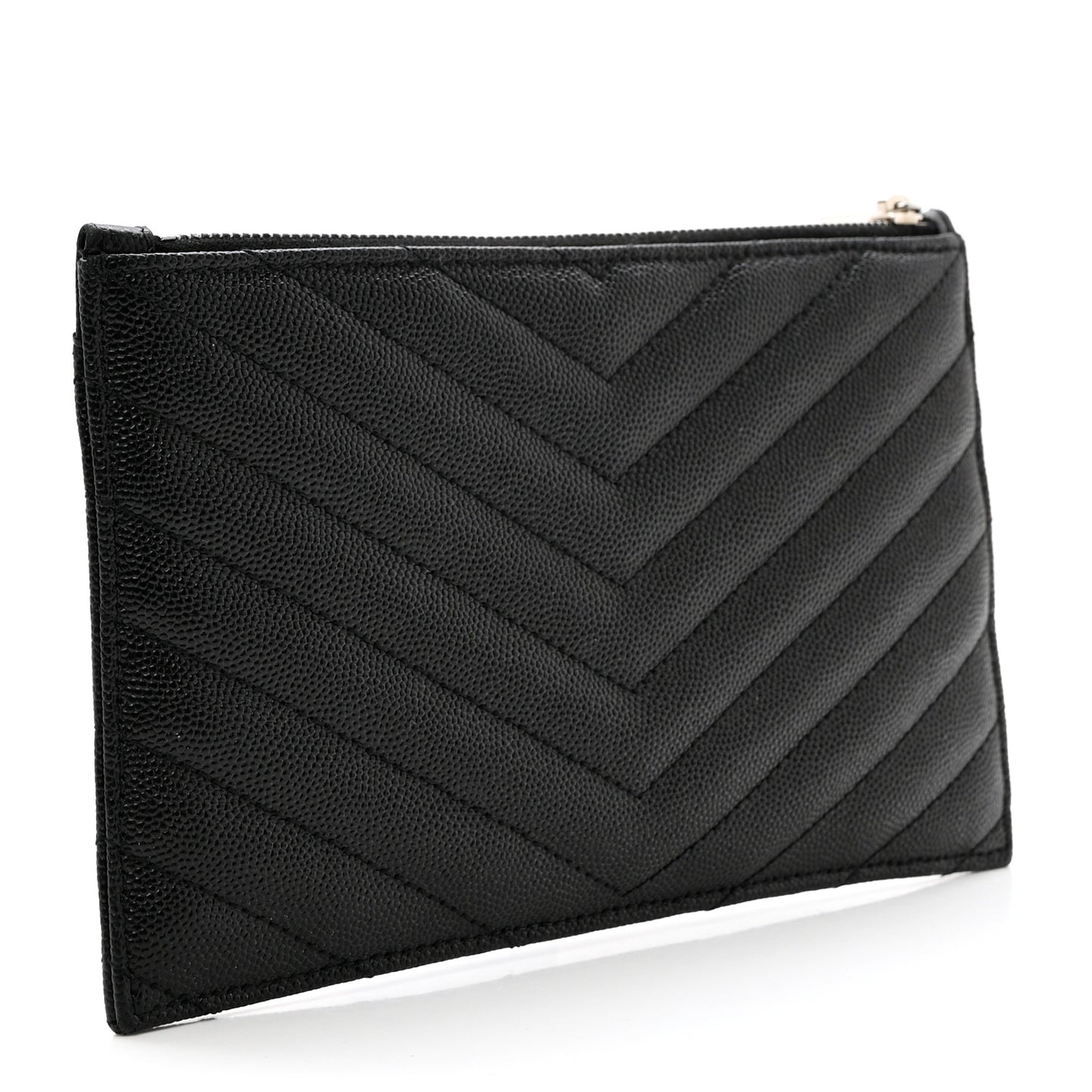 Grain De Poudre Chevron Monogram Bill Pouch Black