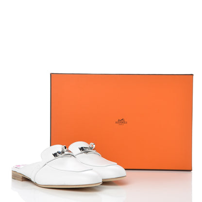 Hermes Calfskin Oz Mules 35 White 11 of 11