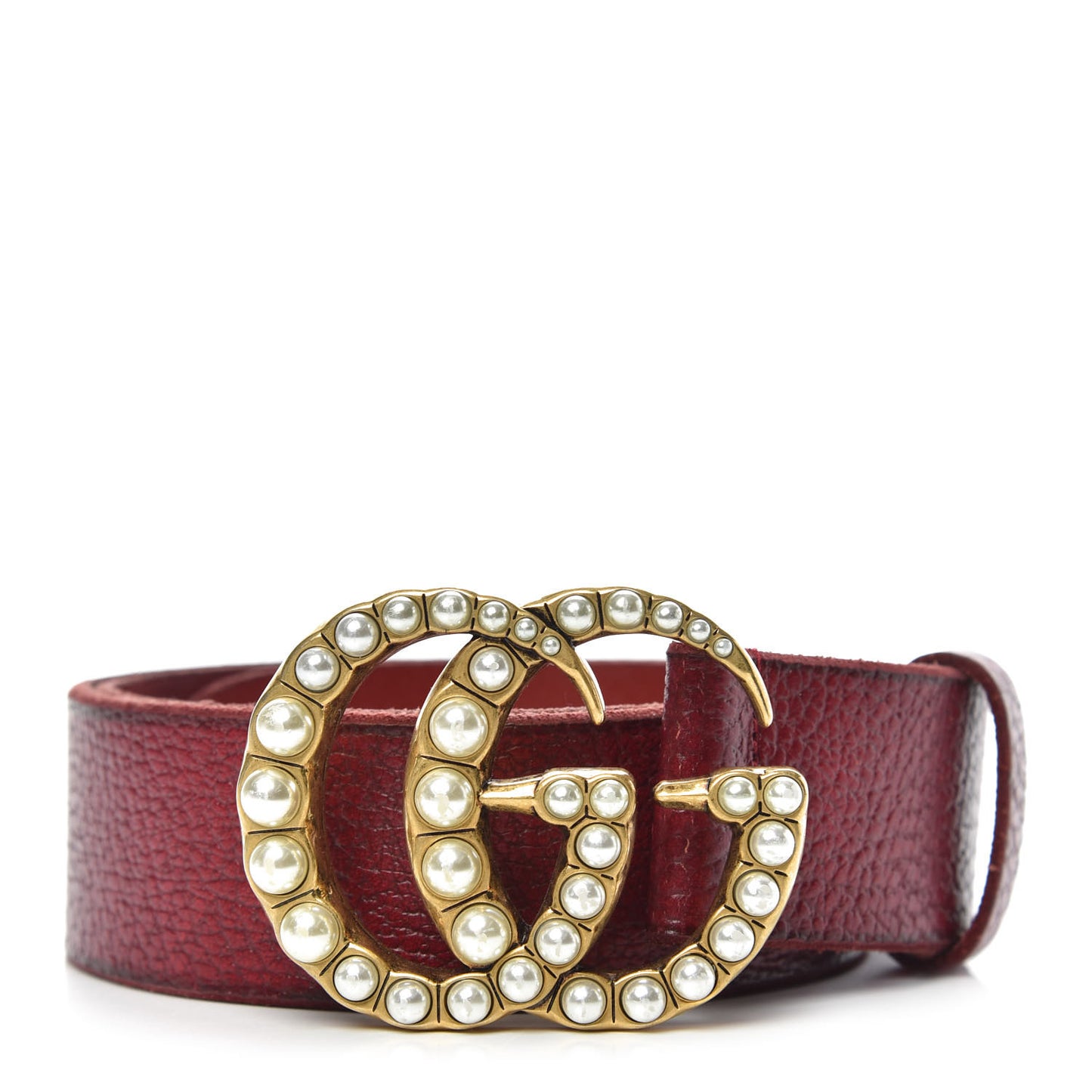 Cuoio Tusk Lavato Pearl Double G 40mm Belt 85 34 Romantic Cerise Cream