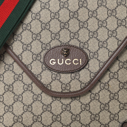 Gucci GG Supreme Monogram Web Medium Neo Vintage Flap Messenger Bag Beige New Acero 8 of 10