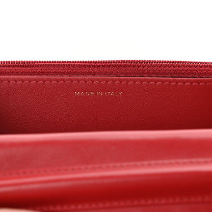 Chanel Caviar Camellia Embossed Wallet On Chain WOC Red 7 of 10