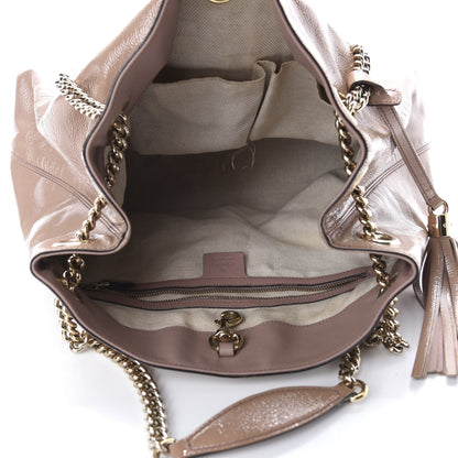 Gucci Patent Medium Soho Chain Shoulder Bag Dark Cipria 5 of 11