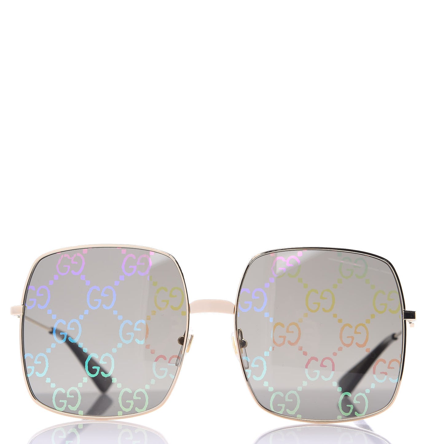 Rectangular Frame Sunglasses GG0414S Black