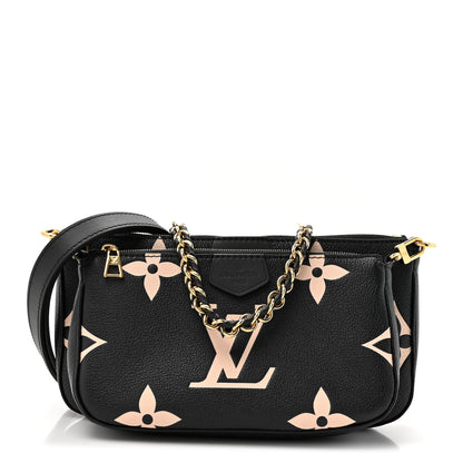 Louis Vuitton Empreinte Monogram Giant Multi Pochette Accessories Black Beige 1 of 10