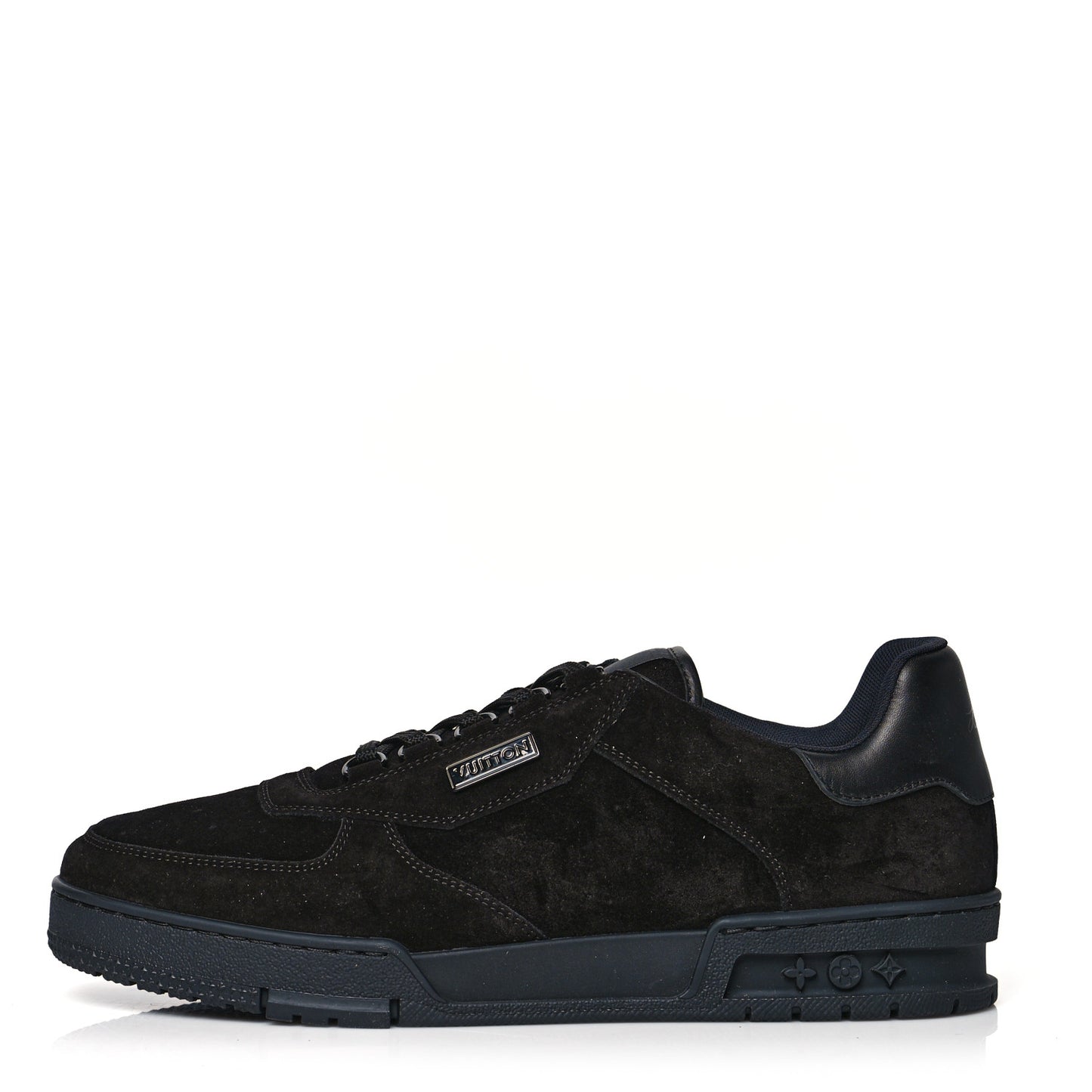 Suede Mens LV Trainer Sneakers 9.5 Black