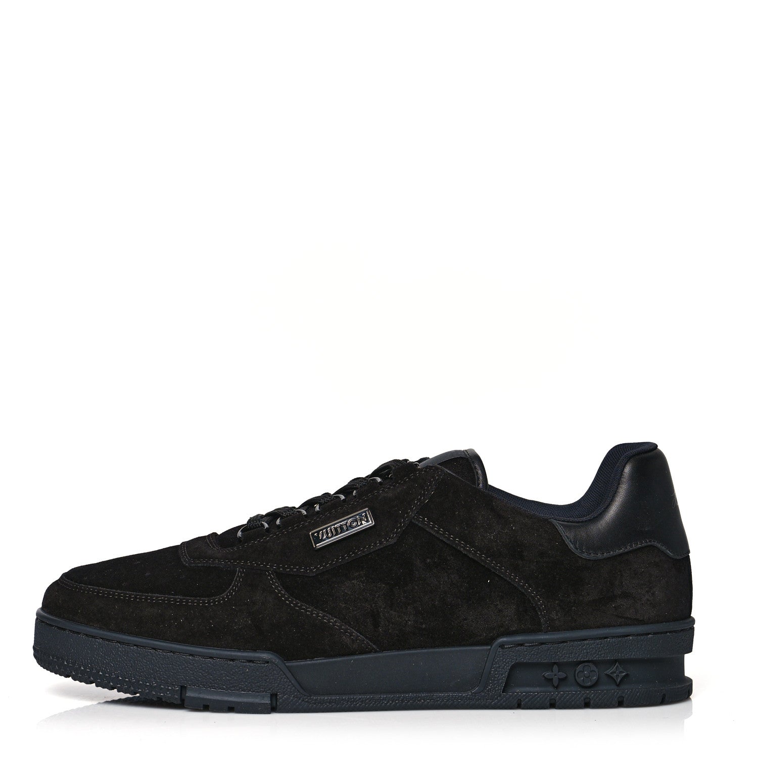 Louis Vuitton Suede Mens LV Trainer Sneakers 9.5 Black 1 of 9