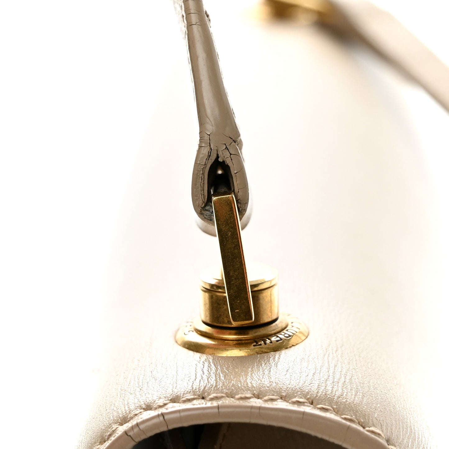 Smooth Calfskin Carre Satchel Dark Beige