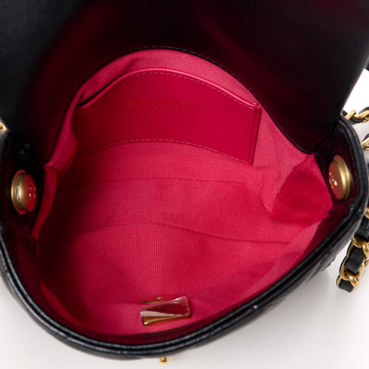 Chanel Lambskin Plexiglass Quilted Coco Love Mini Flap Black 5 of 10