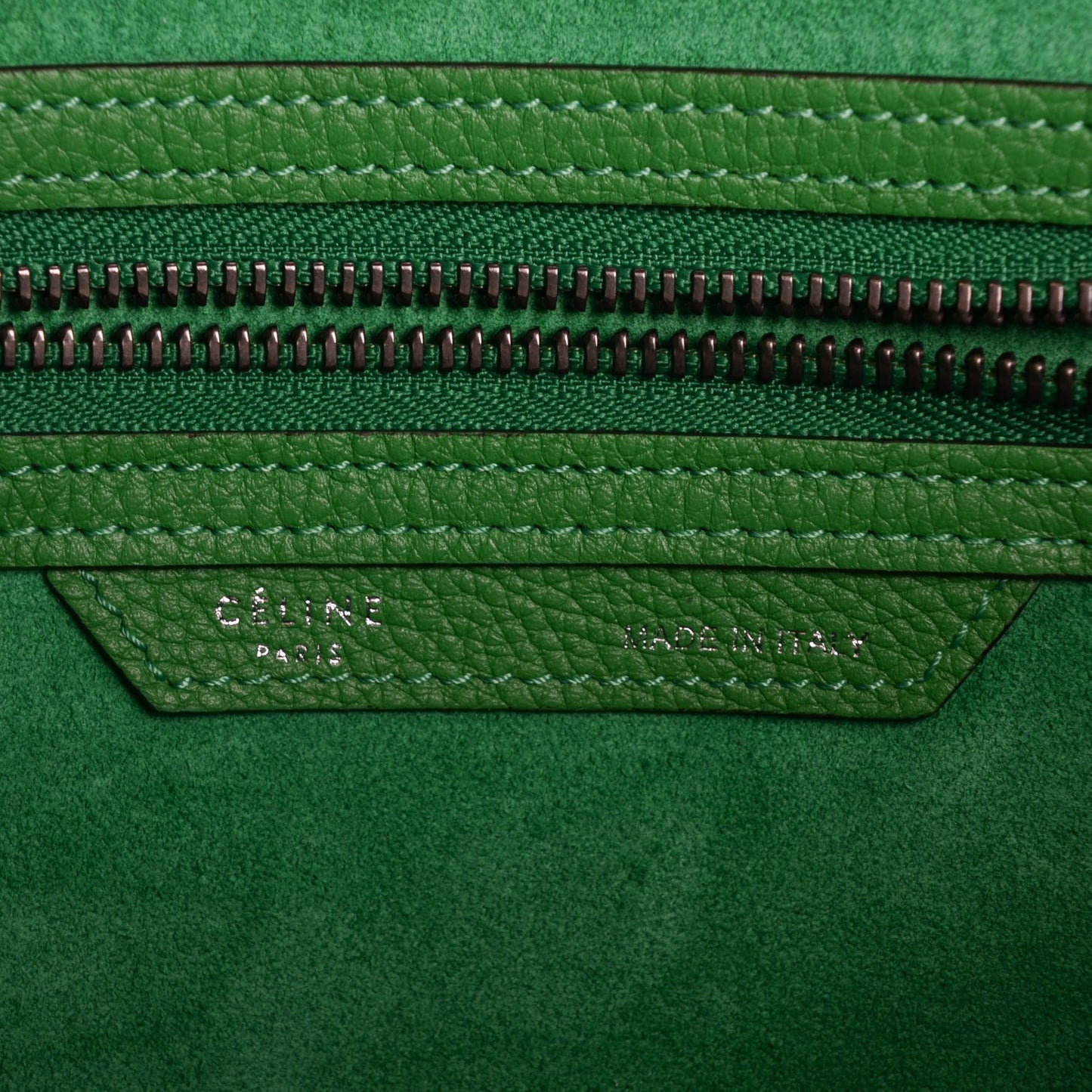 Drummed Calfskin Micro Luggage Mint