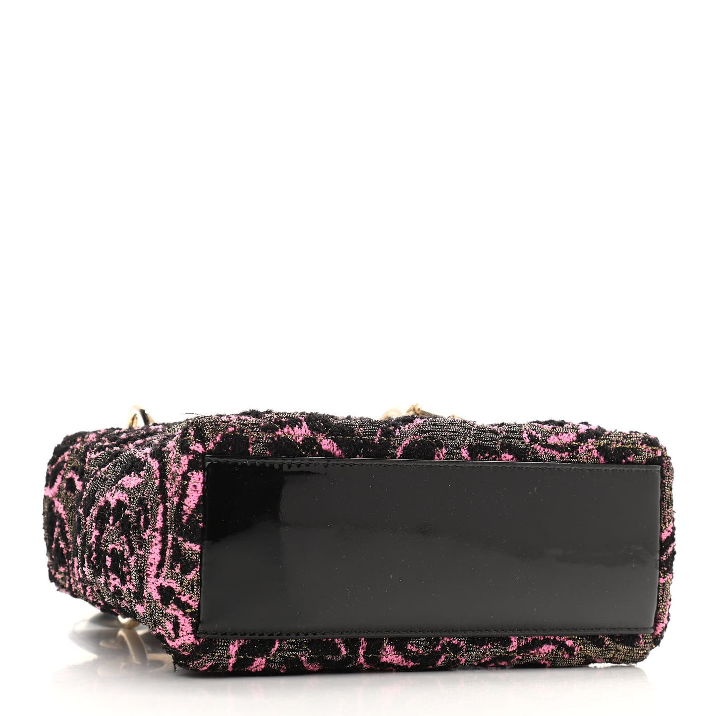 Patent Tweed Embroidered Mini Lady Dior Multicolor