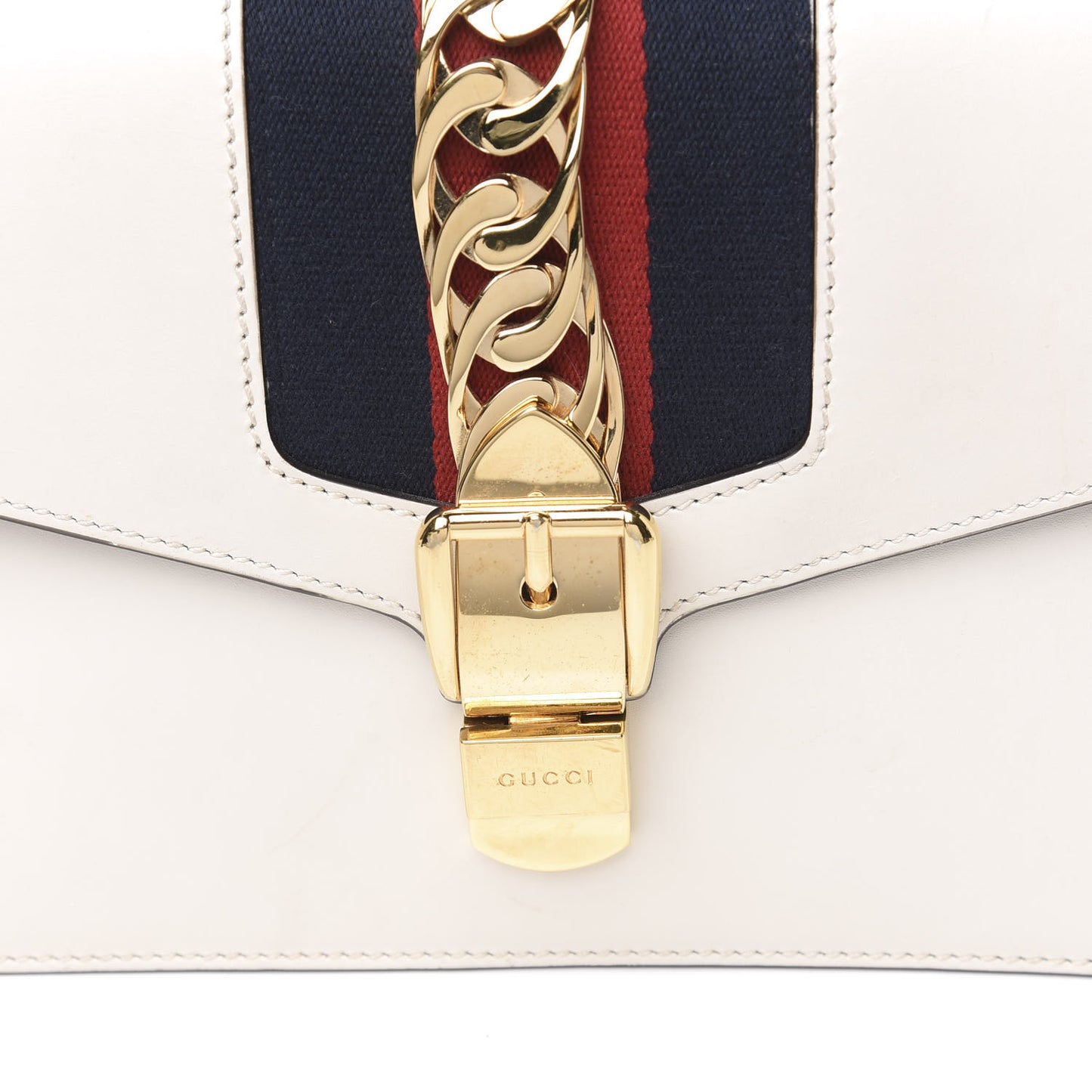 Calfskin Small Sylvie Shoulder Bag Off White