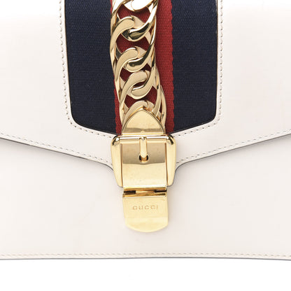Gucci Calfskin Small Sylvie Shoulder Bag Off White 10 of 13