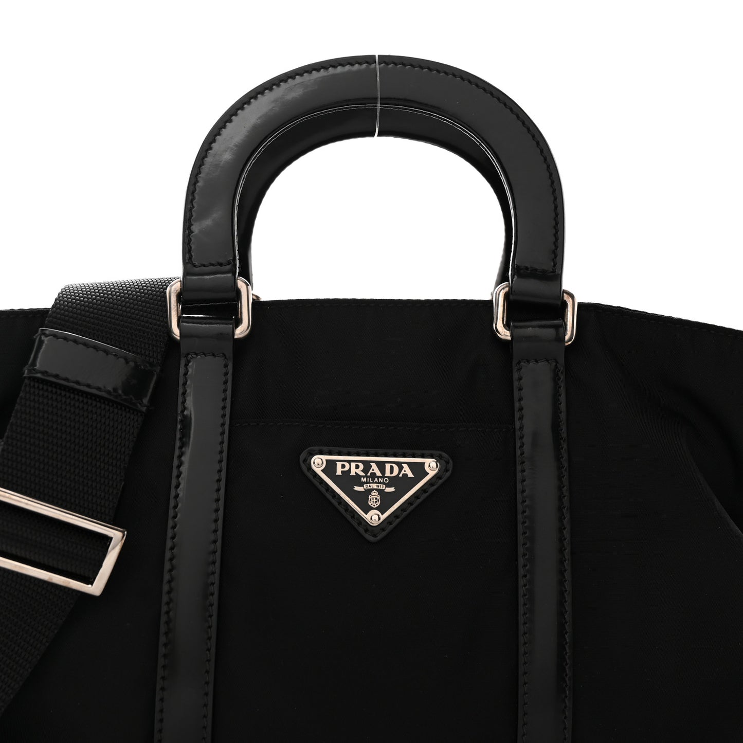 Tessuto Nylon Spazzolato Tote Black