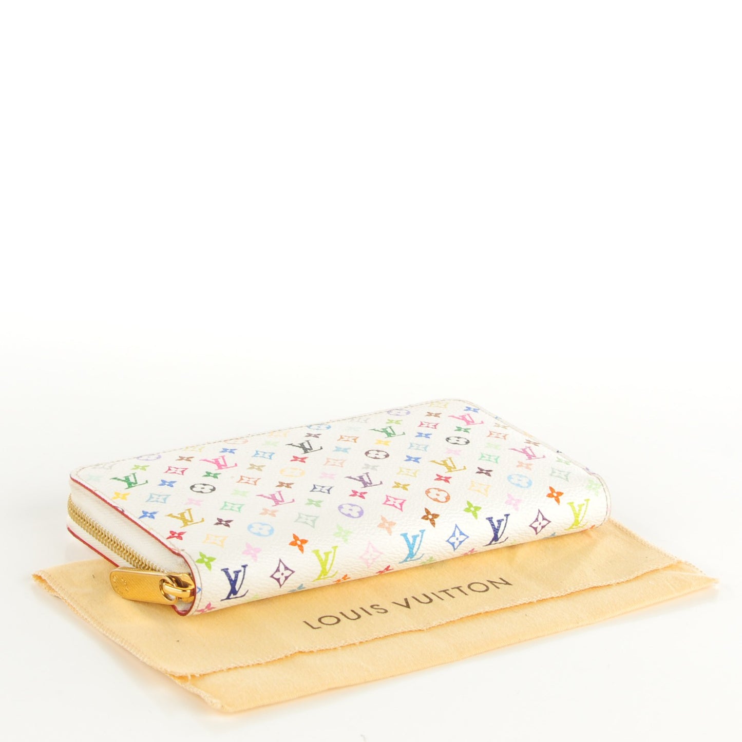 Monogram Multicolor Zippy Wallet White Litchi
