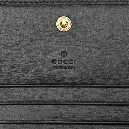 Gucci Boarded Plutone Calfskin Horsebit 1955 Card Case Wallet Black 6 of 8