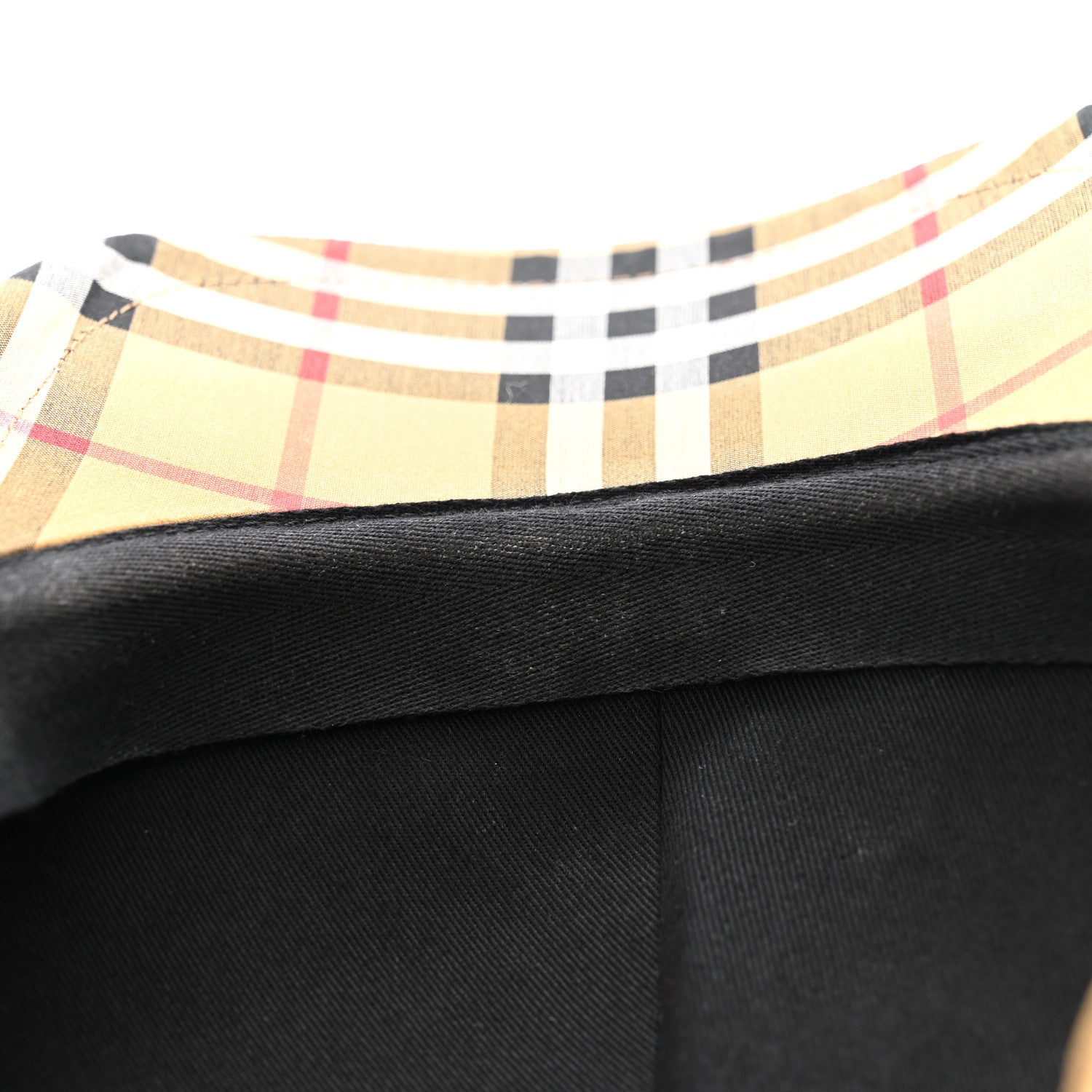 Burberry Technical Cotton Vintage Rainbow Check Giant Baseball Cap M/L Antique Yellow 9 of 11