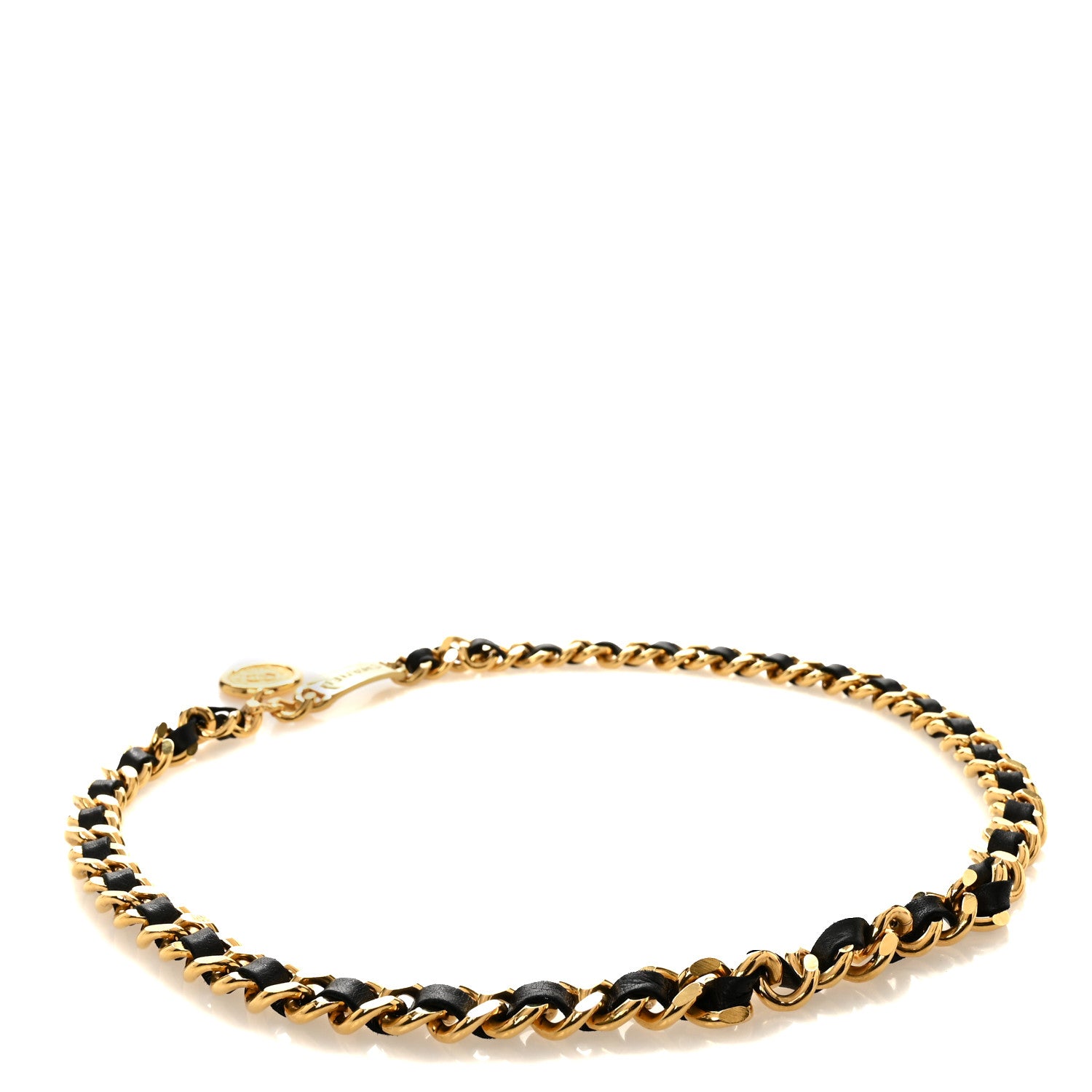 Chanel Lambskin Chain CC Medallion Belt Black Gold 2 of 3