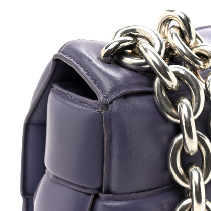 Bottega Veneta Lambskin Maxi Intreccio Padded Chain Cassette Crossbody Bag Lavender 11 of 14