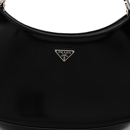 Prada Spazzolato Cleo Shoulder Bag Black 7 of 9
