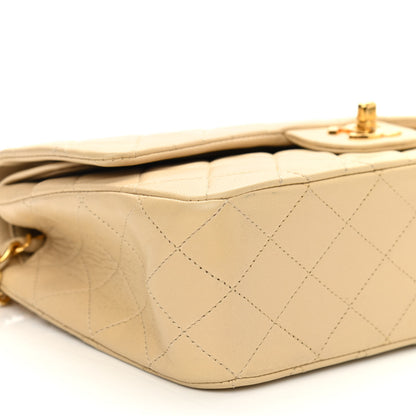 Chanel Lambskin Quilted Medium Double Flap Beige 8 of 10