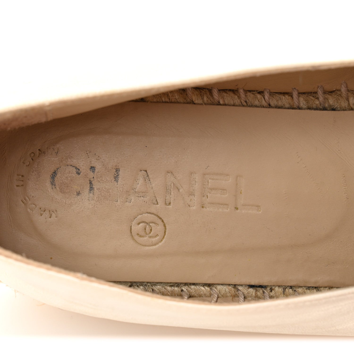 Chanel Lambskin CC Espadrilles 38 White Black 8 of 10