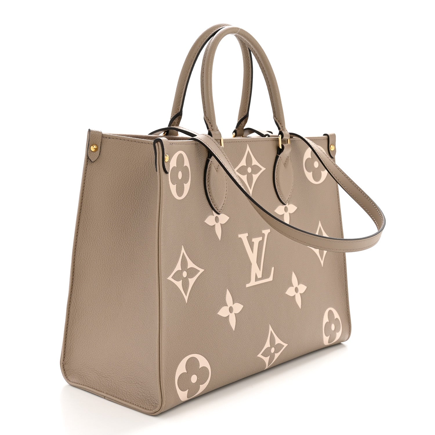 Louis Vuitton Empreinte Monogram Giant Onthego MM Tourterelle Creme 3 of 12
