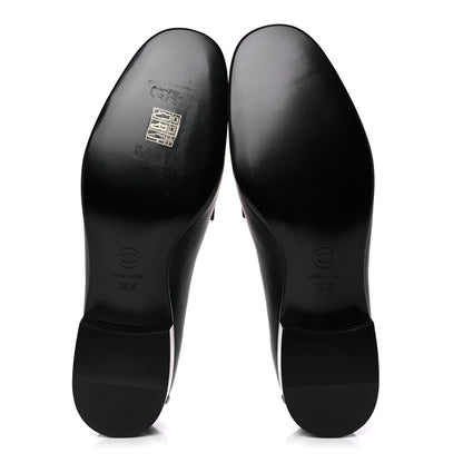 Chanel Lambskin Quilted Womens CC Loafers 39.5 Black 6 of 11