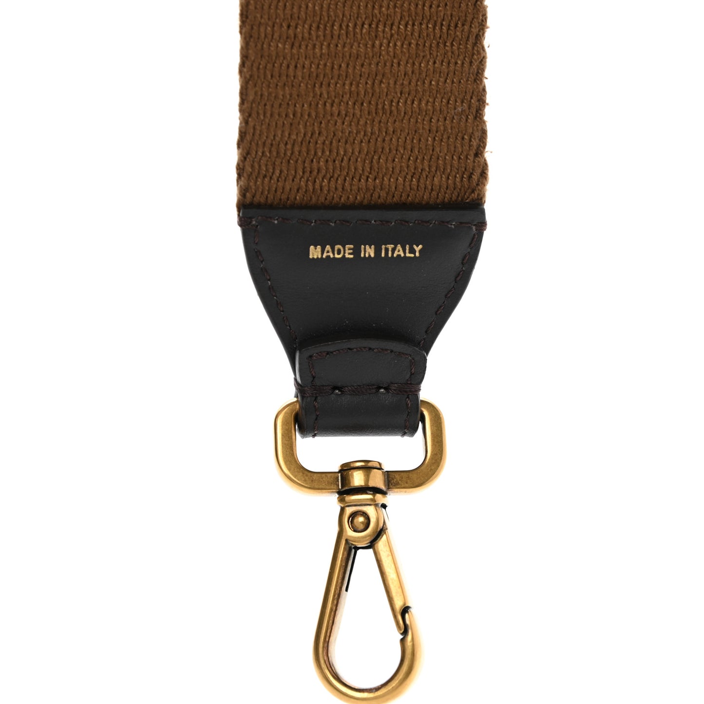 Ribbon Vitello Century FF 1974 Flat Studded Strap You Fango Marrone Ebano