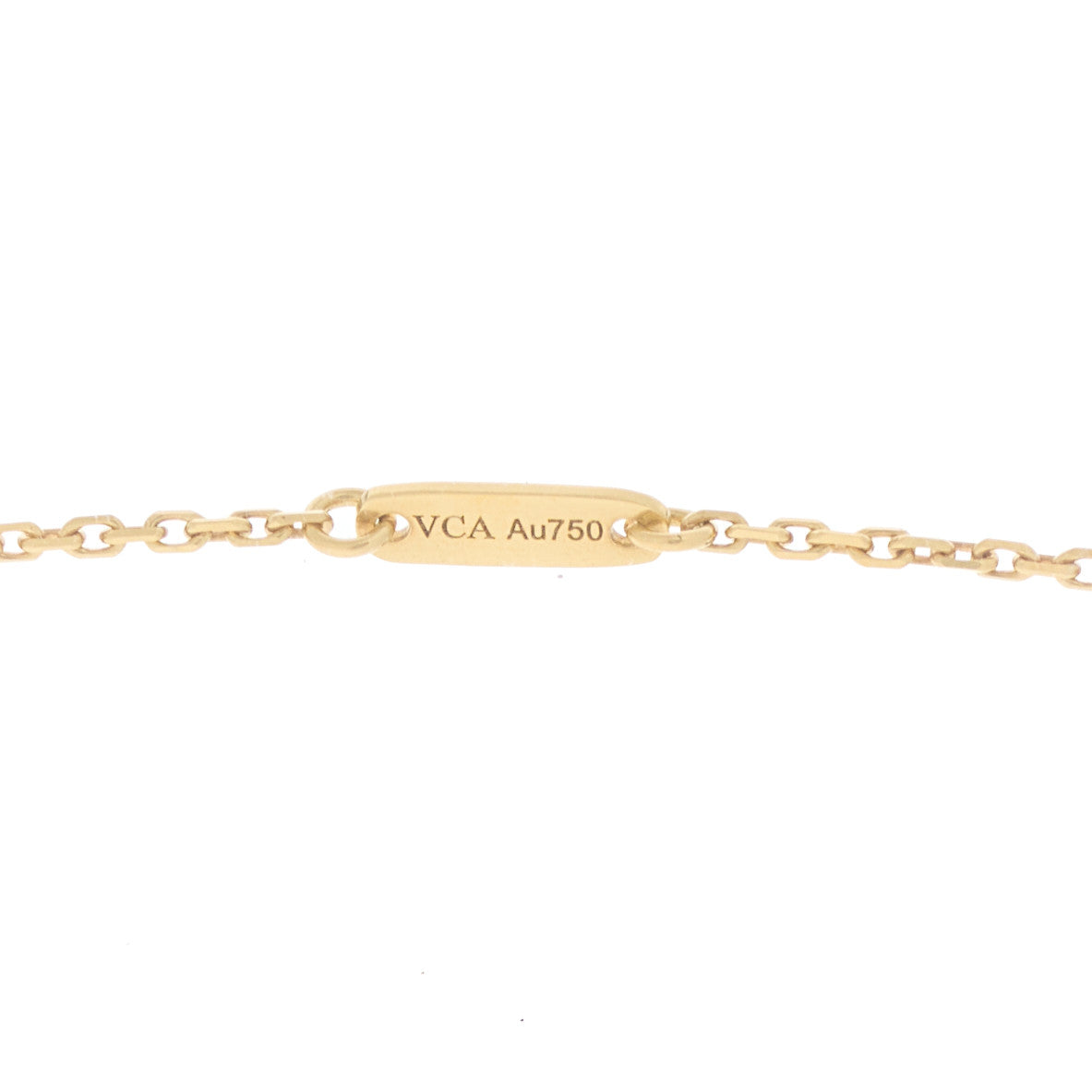 Van Cleef & Arpels 18K Yellow Gold Mother of Pearl Sweet Alhambra Pendant Necklace 4 of 5