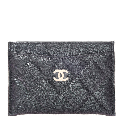 Chanel Iridescent Caviar Quilted Card Holder Black 1 of 9