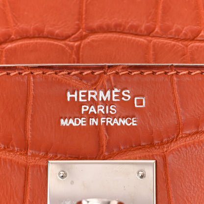 Hermes Matte Alligator Birkin 40 Orange 6 of 10