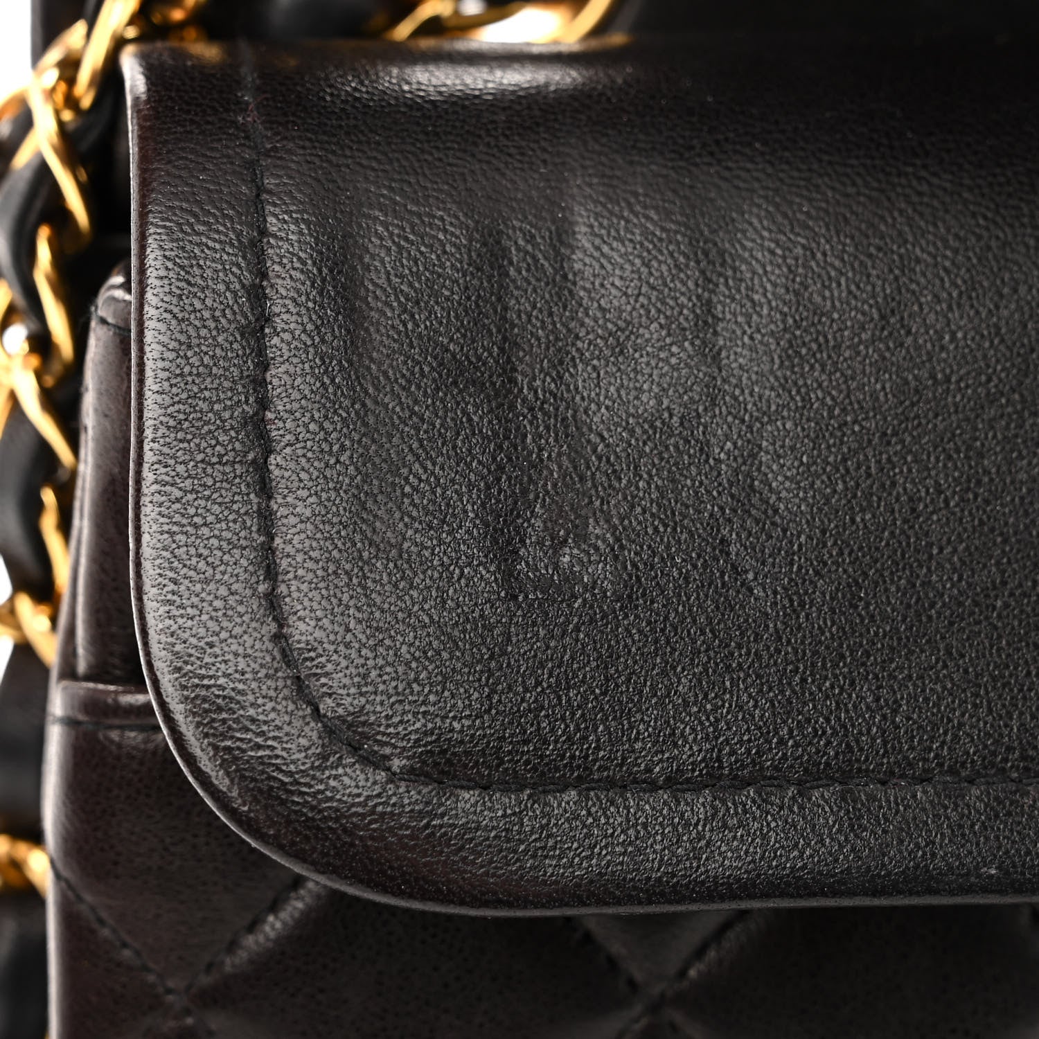 Chanel Lambskin Quilted Medium Double Flap Black 12 of 13