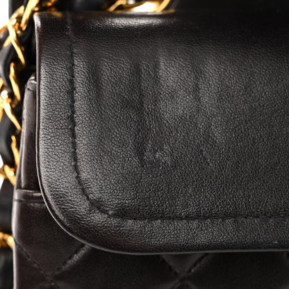 Chanel Lambskin Quilted Medium Double Flap Black 12 of 13
