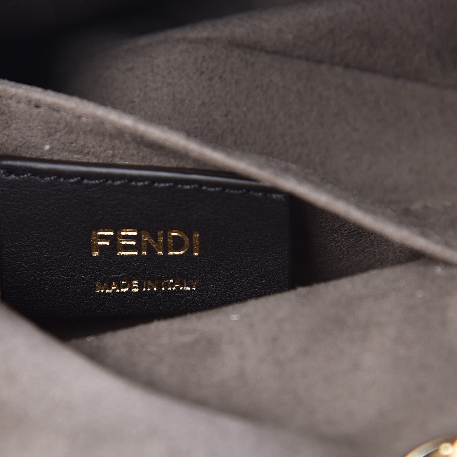 Fendi Glazed Fabric Vitello Century FF 1974 Stamp Patch Mini Double F Crossbody Bag Mogano Panna Fragola 7 of 9