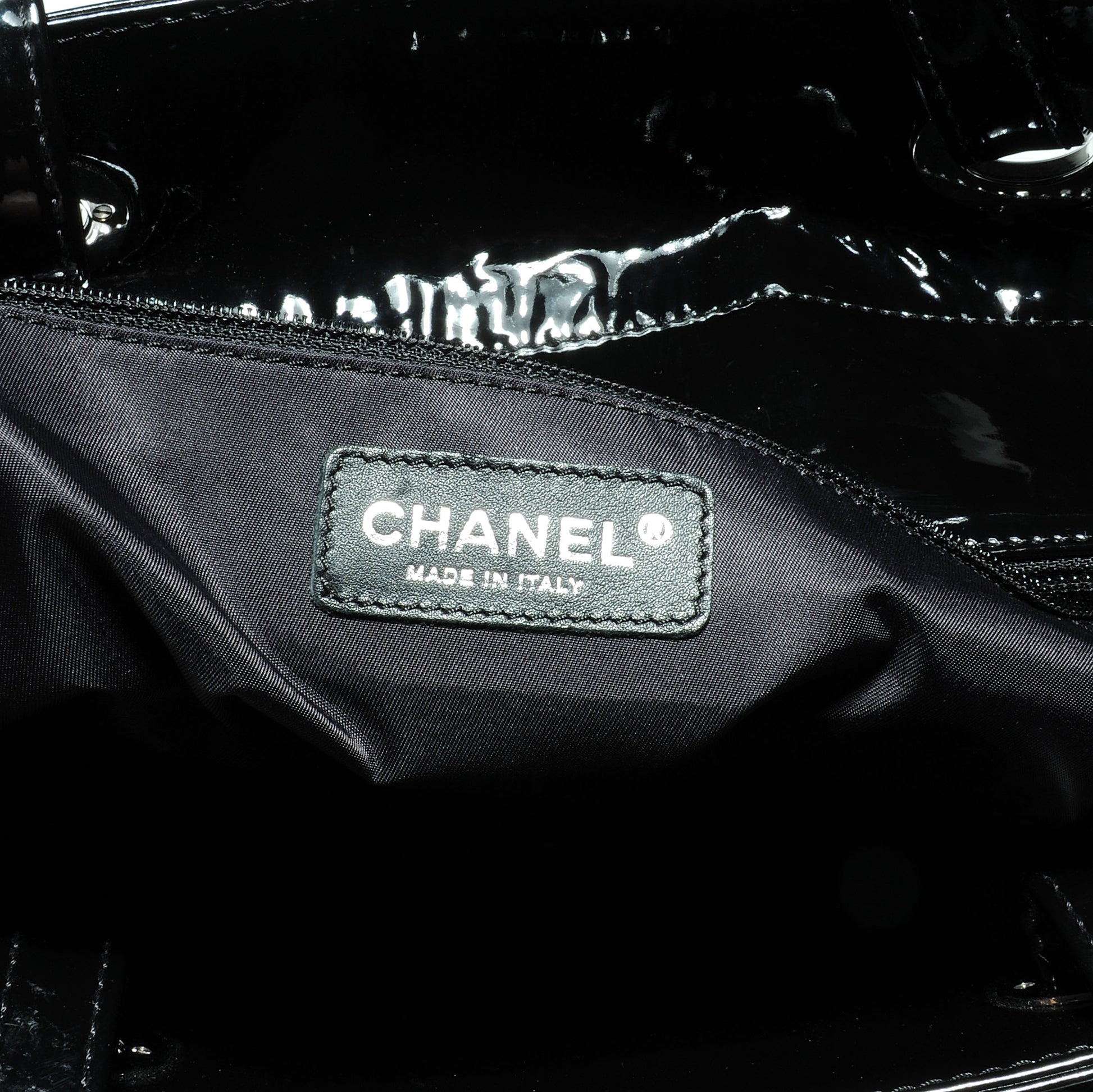 Chanel Vinyl Quilted Paris Biarritz Large Tote Black 5 of 8